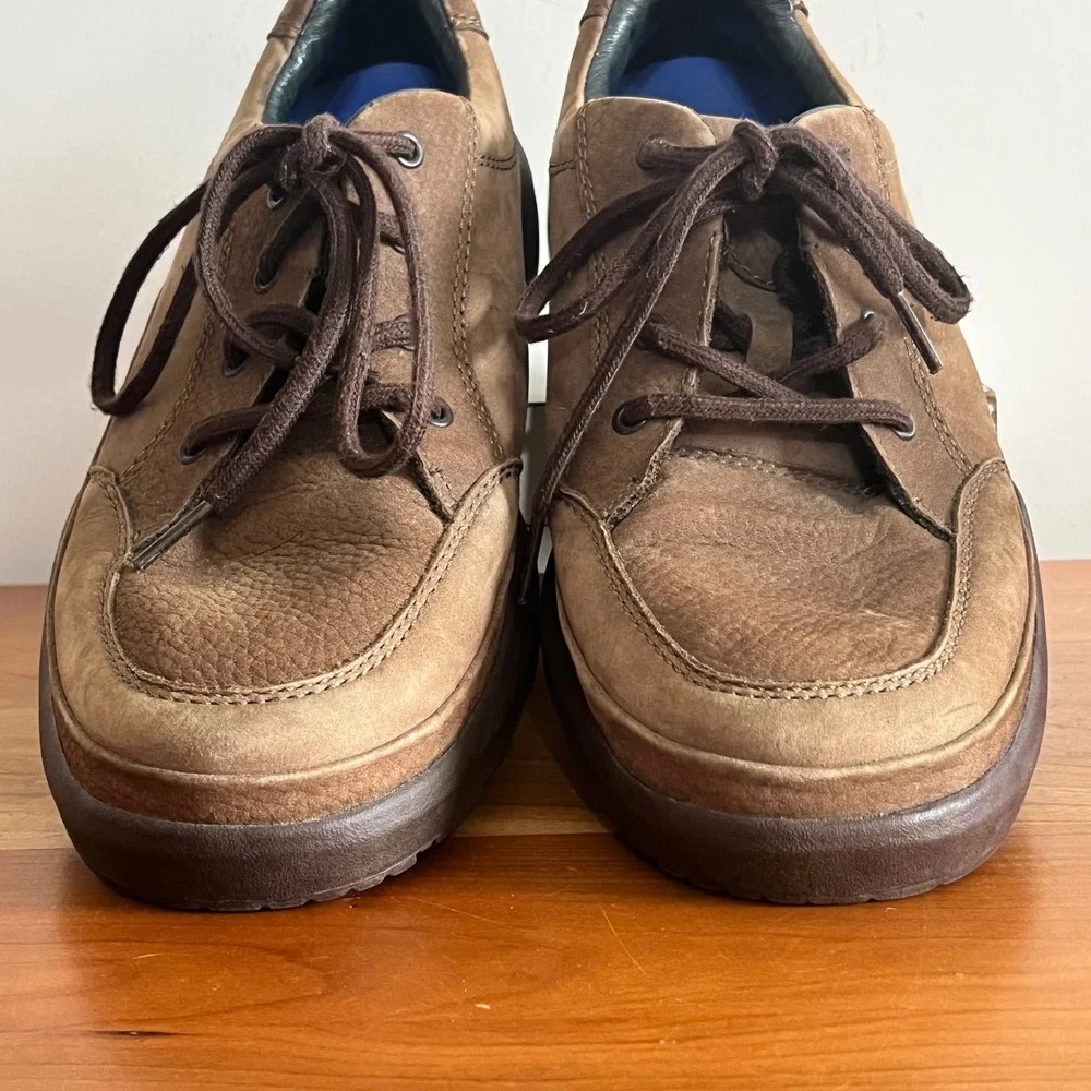 Dr. Comfort Justin 5520 Mens Brown Leather Walking Shoes Size 11M Casual Lace Up